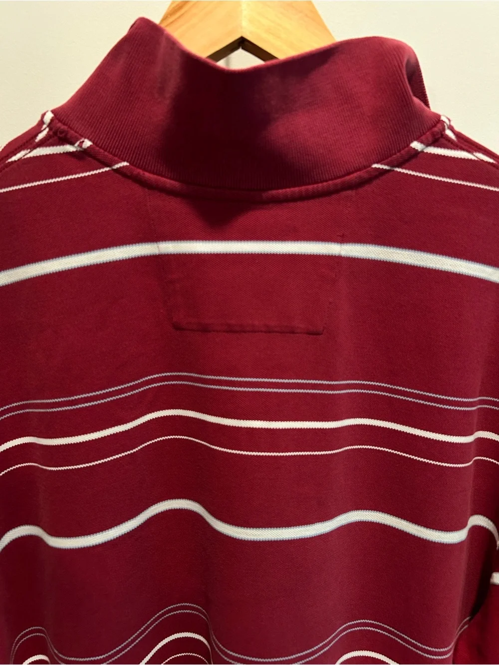 Banana Republic Men’s Tall XXL Burgundy Striped Polo Shirt Elephant Logo